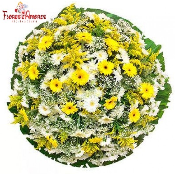 Coroa Fúnebre de Gerberas 
